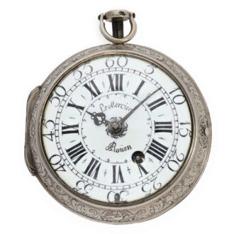 French silver quarter repeating verge watch Circa 1725