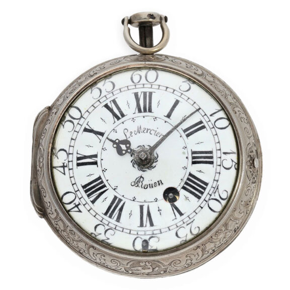French silver quarter repeating verge watch Circa 1725 French silver quarter repeating verge watch Circa 1725