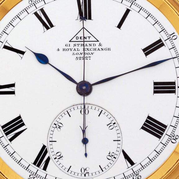 English gold watch with single button chronograph Circa 1901 English gold watch with single button chronograph Circa 1901
