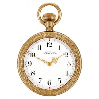 Small American lever watch with rock crystal movement Circa 1890