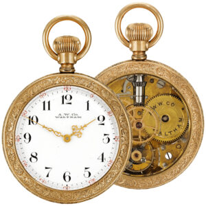 Small American lever watch with rock crystal movement Circa 1890