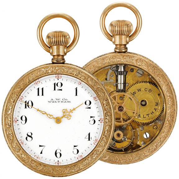 Small American lever watch with rock crystal movement Circa 1890