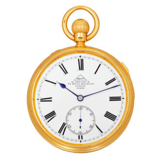 English gold open faced minute repeating lever Circa 1882