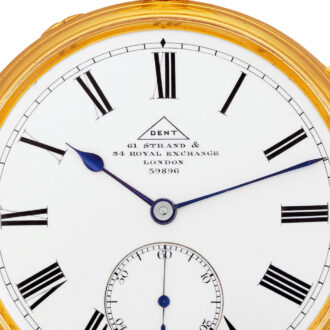 English gold open faced minute repeating lever Circa 1882