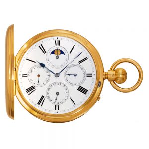 Fine English gold watch with perpetual calendar Circa 1875