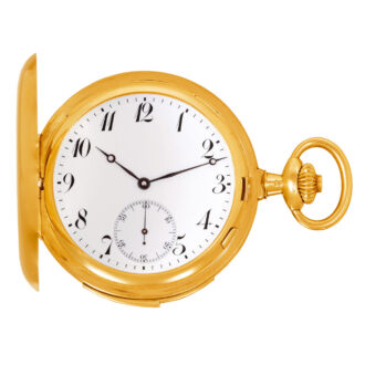 Swiss 18k gold carillon minute repeating watch Circa 1915