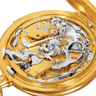 Swiss 18k gold carillon minute repeating watch Circa 1915