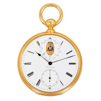 Unusual French 18k gold pocket chronometer Circa 1867