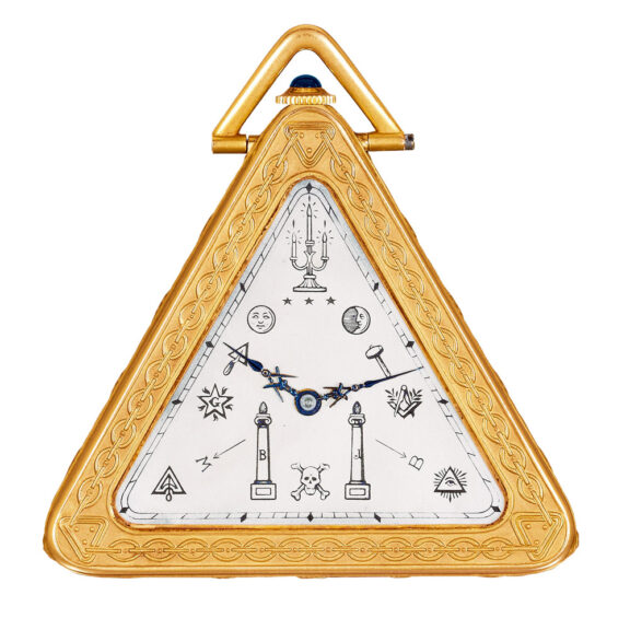 Fine Swiss 12 carat gold Masonic dress watch Circa 1935