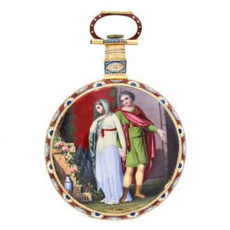 Swiss 18K gold duplex watch for the Chinese market Circa 1870