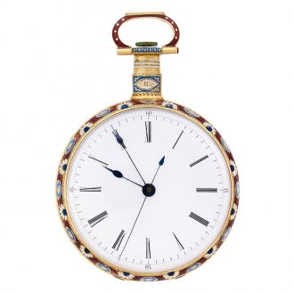 Swiss 18K gold duplex watch for the Chinese market Circa 1870