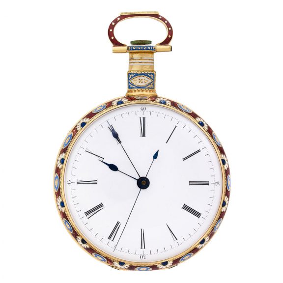 Swiss 18K gold duplex watch for the Chinese market Circa 1870 Swiss 18K gold duplex watch for the Chinese market Circa 1870