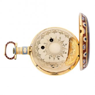 Swiss 18K gold duplex watch for the Chinese market Circa 1870