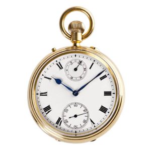 English gold precision pocket watch with tourbillon Circa 1913