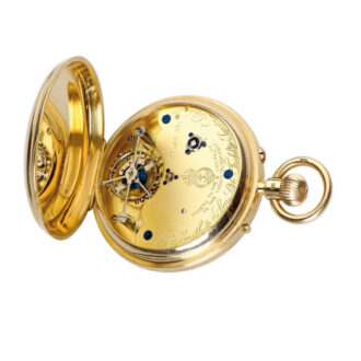 English gold precision pocket watch with tourbillon Circa 1913