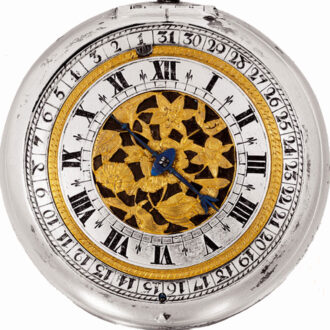 Rare and early English silver pair cased date watch Circa 1660