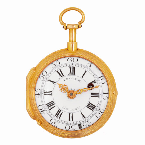 Fine French gold dumb quarter repeating watch Circa 1752