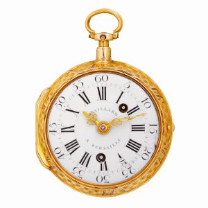 French gold quarter repeating and striking verge Circa 1760