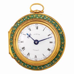 English repoussé verge in shagreen protective case Circa 1786