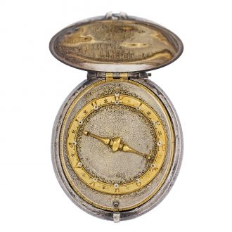 Early Turkish silver egg shape pre balance spring watch Circa 1650