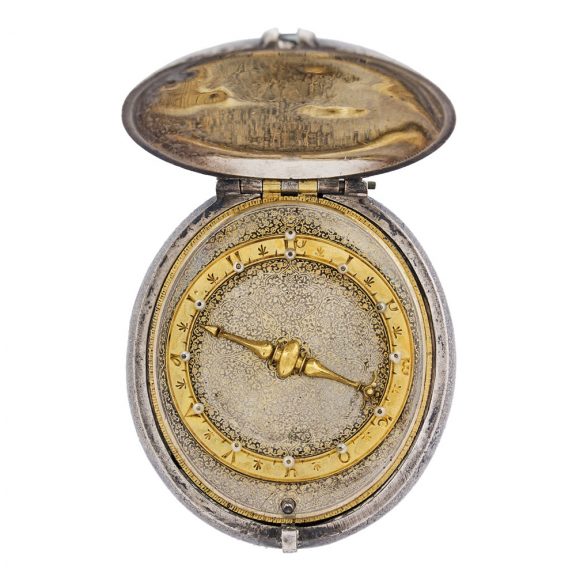 Early Turkish silver egg shape pre balance spring watch Circa 1650