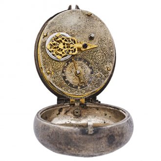 Early Turkish silver egg shape pre balance spring watch Circa 1650