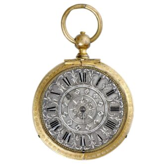 German bronze coach clock with hour strike and alarm Circa 1680