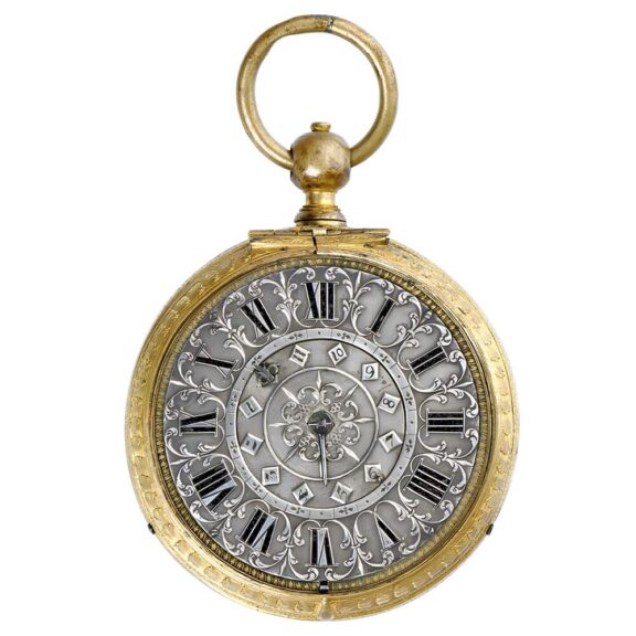 German bronze coach clock with hour strike and alarm Circa 1680 German bronze coach clock with hour strike and alarm Circa 1680