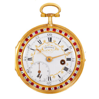 English verge watch with skeletonized movement Circa 1790