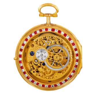 English verge watch with skeletonized movement Circa 1790