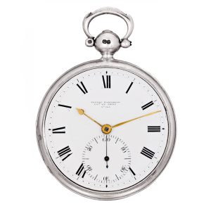 Fine English silver key wound chronometer watch Circa 1804