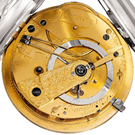 Fine English silver keywound chronometer watch Circa 1804 Fine English silver keywound chronometer watch Circa 1804