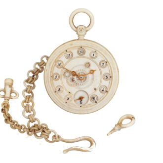 Extremely Russian watch entirely made of bone Circa 1865