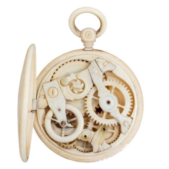 Extremely Russian watch entirely made of bone Circa 1865 Extremely Russian watch entirely made of bone Circa 1865