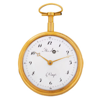 Swiss gold quarter repeating automaton watch Circa 1800