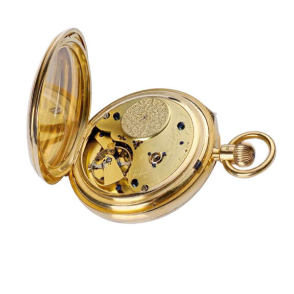 English 18 carat gold open faced lever pocket watch Circa 1912 English 18 carat gold open faced lever pocket watch Circa 1912