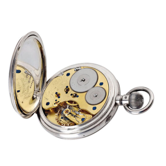 German silver deck watch with largest 3/4 plate movement Circa 1918 German silver deck watch with largest 3/4 plate movement Circa 1918
