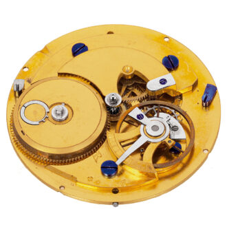 French gold cylinder watch with wolf's tooth train Circa 1789