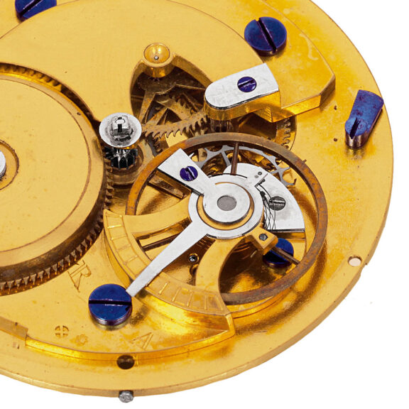 French gold cylinder watch with wolf's tooth train Circa 1789 French gold cylinder watch with wolf's tooth train Circa 1789