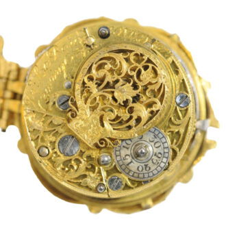 English 21k gold and polychrome enamel watch Circa 1640