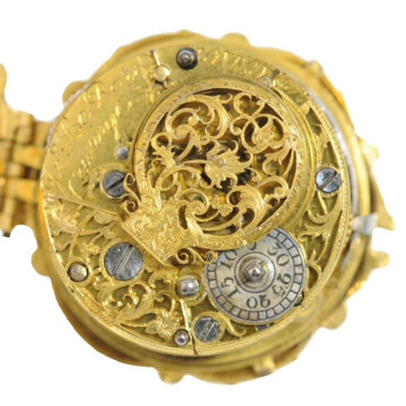 English 21k gold and polychrome enamel watch Circa 1640 English 21k gold and polychrome enamel watch Circa 1640