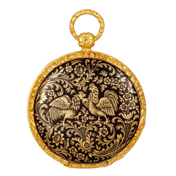 Watch with digital hours and wondering minutes Circa 1830 Watch with digital hours and wondering minutes Circa 1830