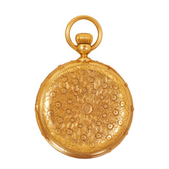 Swiss gold watch with montre à tact and calendar Circa 1870