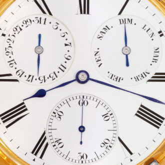 Swiss gold watch with montre à tact and calendar Circa 1870