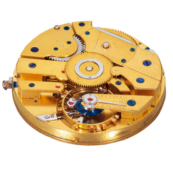 Swiss gold watch with montre à tact and calendar Circa 1870 Swiss gold watch with montre à tact and calendar Circa 1870