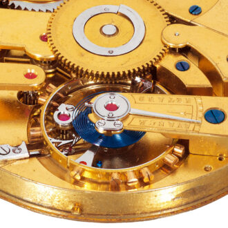 Swiss gold watch with montre à tact and calendar Circa 1870Swiss gold watch with montre à tact and calendar Circa 1870