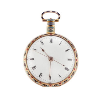 English gold enamel pocket watch for Chinese market Circa 1820
