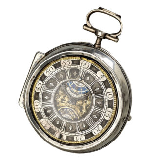 English silver verge open faced pocket watch Circa 1696