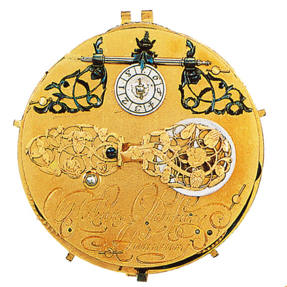 Dutch gold single hand watch with concealed dial Circa 1650 Dutch gold single hand watch with concealed dial Circa 1650