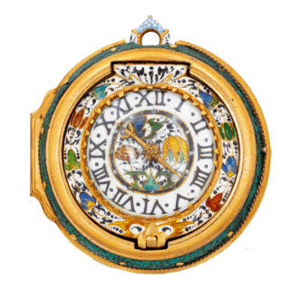 English gold miniature enamel verge pocket watch Circa 1630